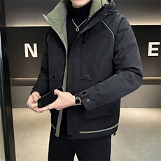标50绒备货连帽防水冲锋衣冬季男士羽绒服外套8878-P235控298，男装羽绒服，电商B338