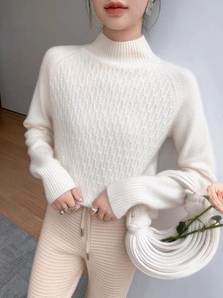 半高菱形提花针织衫,针织衫/毛衣,强盛羊绒