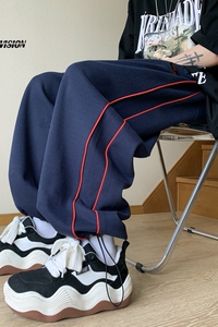 小众设计感休闲卫裤男女中性风显高休闲裤KK178/P38图片