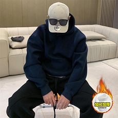 480G重磅加绒加厚硬挺boxy美式高街短款廓形连帽卫衣男女秋冬外套，女装短外套，电商A486