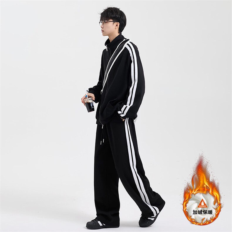 加绒加厚运动服套装W4641JR（加绒）特P53/K8579JR（加绒）特P43,男装休闲套装,电商A007