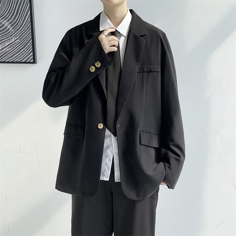 春秋季新款男士港风宽松休闲潮流西装韩版痞帅小西服外套XZ01-P90图片