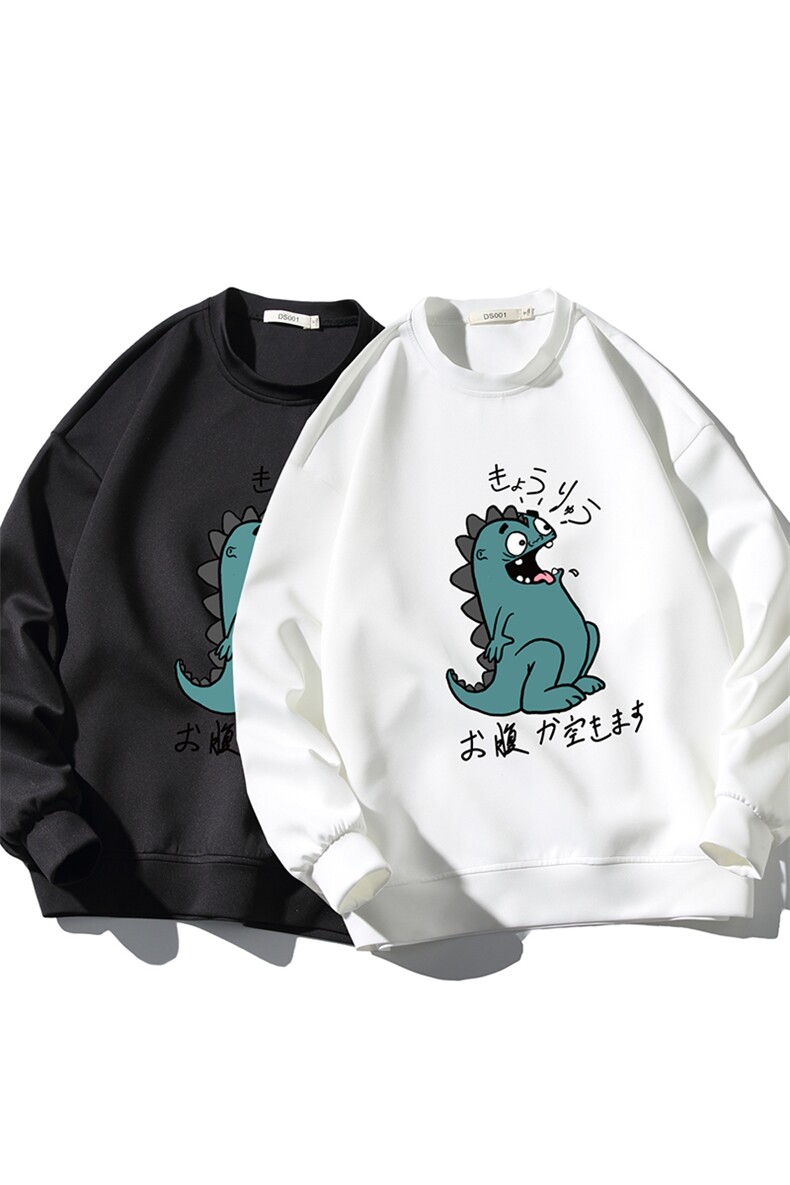 2021秋新款白底平铺卡通印花卫衣面料：100%聚酯纤维W5050-P28,男装卫衣,电商A001