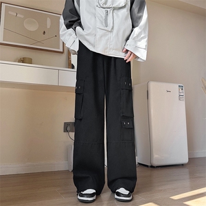 多口袋工装裤男秋季高街潮牌设计感休闲裤潮流宽松长裤 K7605-P54图片
