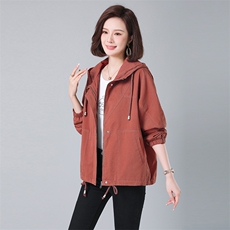 2023春款新品风衣外套-761款棉，女装风衣，秋牧寒烟