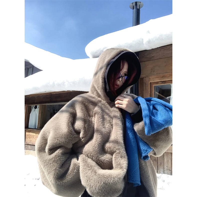 两面穿现货重磅短款座山雕棉衣男女双面穿毛毛绒棉服加厚外套，男装棉衣，电商A486