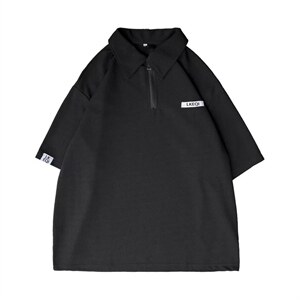夏季半拉链Polo衫男短袖翻领ins港风复古宽松休闲T恤T971-P30，男装T恤，星座512-2
