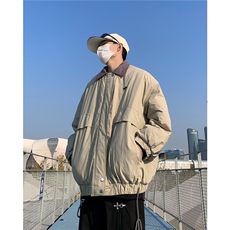 复古翻领夹克棉服男女保暖棉袄拉链冬季情侣外套韩版棉衣MY8022，男装夹克，星座1116A-1（原606A）