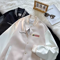 潮旗帜贴布棒球服外套男女春季美式高街上衣W6451-P65，男装夹克，星座412-2