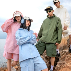 UPF100+有报告凉感轻薄透气套装防晒服两件套HS628-P75，男装防晒衣，星座1206（原A206）