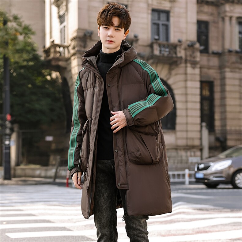 特价中长款男士羽绒服冬季加厚连帽工装外套90白鸭绒S208/P230，男装羽绒服，电商A221-2
