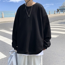 0982P20港风外景秋季百搭宽松休闲大码学生新款圆领套头卫衣，男装卫衣，电商A026-1