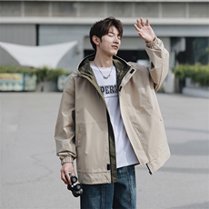 XZ214-8JK9958P85港风连帽冲锋衣夹克宽松百搭外套，男装夹克，星座1204-3