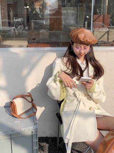 【春季新款】自制米拼绿西装，女装西装，F/TU