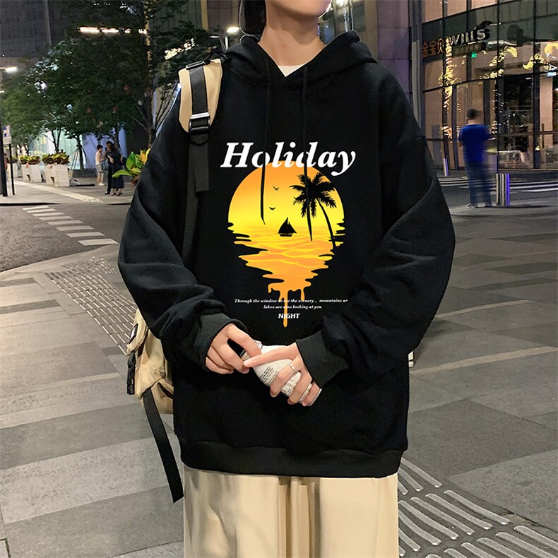 WY2266-P35纯棉连帽卫衣男大码运动帽衫宽松薄外套男,男装卫衣,电商A040