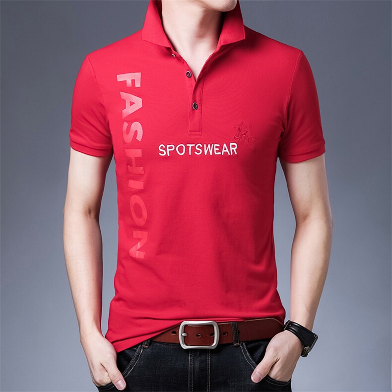 保罗polo衫男2023夏季新款潮流刺绣翻领上衣宽松黑色商务体图片