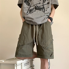 高品质潮流大口袋休闲短裤宽松大码五分裤A161-D9207-P45，男装休闲裤，电商A161