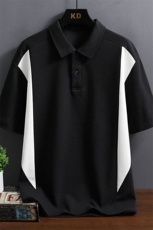 25070-P60夏季时尚休闲T恤男POLO衫港风宽松圆领短袖T恤撞色潮牌，男装Polo衫，电商D310B