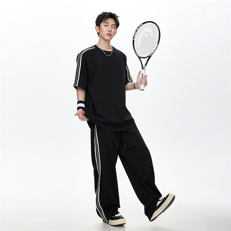 夏季纯色运动休闲套装T3666上衣特批P29控58-K8623裤子特批36控69图片