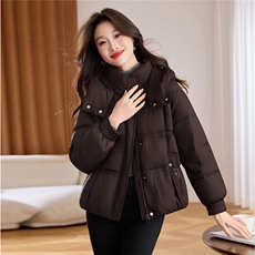 现货。白鸭绒羽绒服女2025冬季新款短款羽绒服外套女加厚，女装羽绒服，依万里