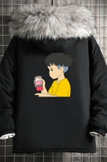 MM48200-P130冬季大毛领棉衣男士大码加厚棉袄男棉服网格，男装棉衣，电商A040A