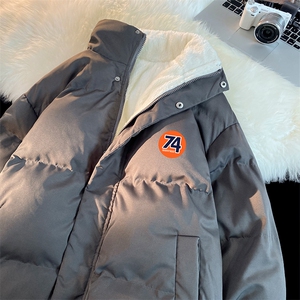 2025冬季新款加绒加厚棉衣简约大码棉服XZ102A-4-MY1047-P75图片