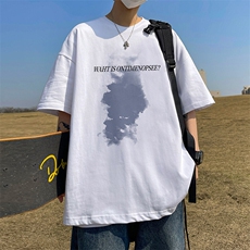 抖音得物二开现货220克夏装重磅美式高街宽松短袖t恤MT195，男装T恤，电商A486-1