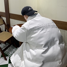 F101-P105冬季潮牌加厚PU皮棉衣男2024新款高级感羽绒棉服外套，男装棉衣，星座512-6