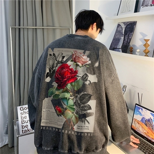 2026秋季新款美式高街潮流水洗上衣宽松卫衣JK23392特批48-控79图片