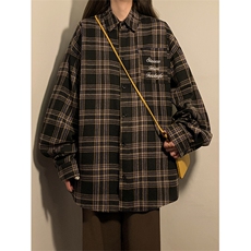 春秋季衬衫新款宽松休闲男女同款衬衣XZ102B-1-CS2512P45，男装衬衫，星座102B-1
