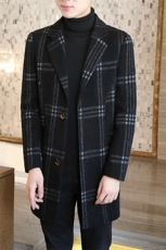 2021秋冬季新款毛呢大衣长款呢子外套风衣男N37P160，男装毛呢大衣，电商B226-2（原B217-2）
