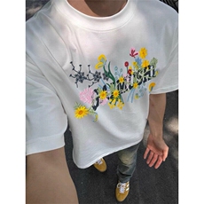 刺绣纯棉潮牌刺绣短袖ZX0151-P35，男装T恤，星座313A(原308A-2)