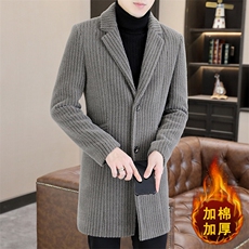 2025新款高品质毛呢外套大衣中长款西装领韩版修身A51P175控238，男装毛呢大衣，电商B226-2（原B217-2）