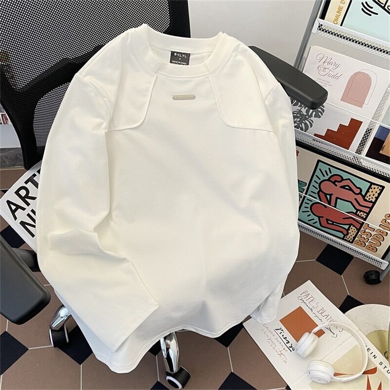 长袖T恤男士韩版潮流高街帅气百搭宽松2026春季ins外套ST518-P53，男装T恤，星座412-2