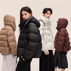 达标90%白鸭绒羽绒服情侣面包服加厚连帽潮外套DB188-P350图片