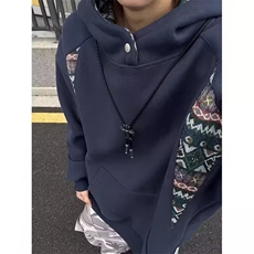 春秋重磅加绒纯色连帽卫衣男2025新款美式潮牌宽松慵懒风情侣外套，女装短外套，星座506A