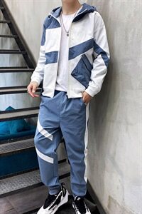 【】男外套新款长袖卫衣套装休闲运动夹克两件套TZ165-P105图片