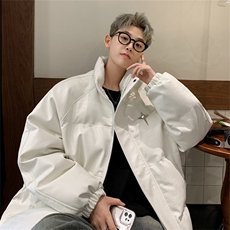 现货主推冬装钢印pu皮棉衣羽绒棉情侣棉服外套男M6610-P128，男装皮衣，星座307A
