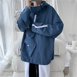 WY3097/P55秋装新款多口袋工装宽松卫衣男连帽套头上衣外套控68，男装卫衣，电商A141