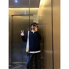 1506-1/M50151/P52毛衣男秋冬美式复古套头针织衫慵懒高级感外套，男装针织衫/毛衣，星座1506-1