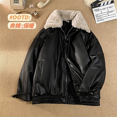 冬季新品皮棉衣DL7014-TP125188毛领可拆卸保暖港风外套男，男装棉衣，电商A102