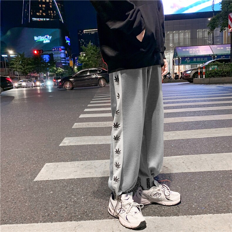 男新款日系针织潮流收脚裤子运动休闲714-1-M002图片