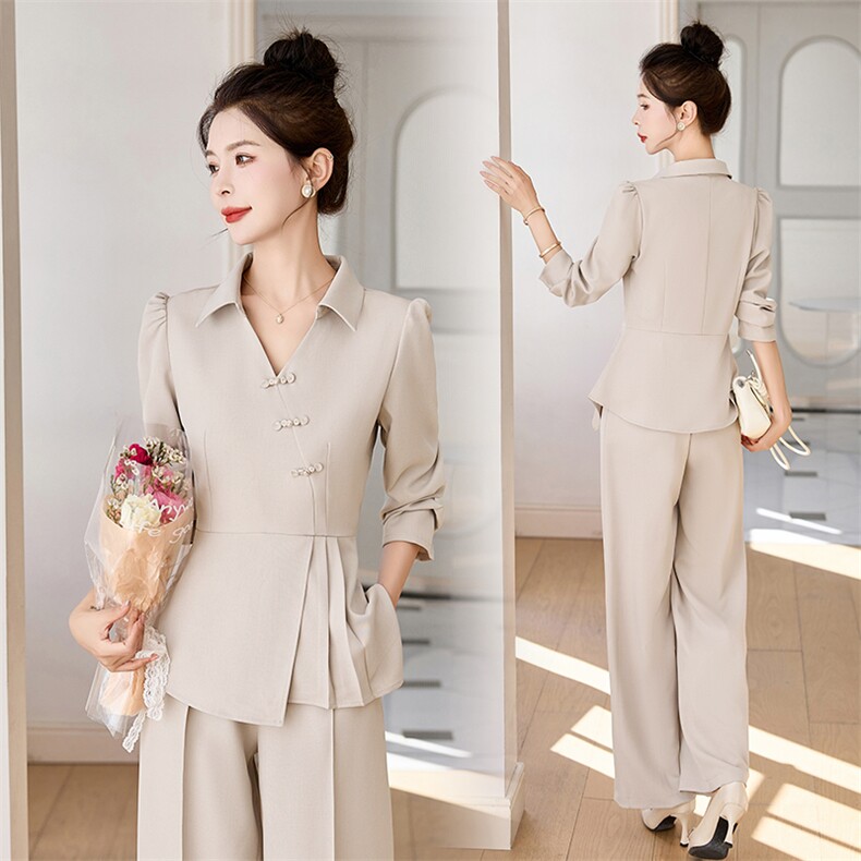 春季上衣裤子两件套套装喜婆婆礼服高贵年轻结婚衣服妈妈喜服婚宴,女装套装/套裙,妙形