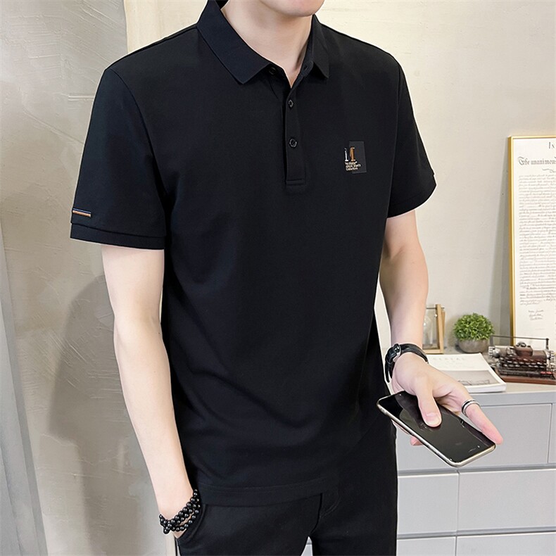 数据款短袖字母男款翻领短袖青春流行T恤A329-PL2075-P50,男装T恤,电商A329