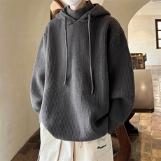 8XL-M特大码毛衫高质量连帽套头宽松毛衣情侣针织衫外套MY1210P75，男装针织衫/毛衣，电商D206-1