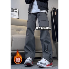格子工装冲锋裤现货抖音可送样A061-AX00853加绒-P55，男装工装外套，电商A061