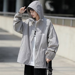 防晒衣男港风休闲宽松薄款夹克夏季帅百搭连帽防晒服外套S04-P38图片