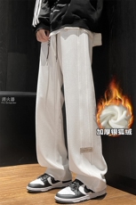 加绒加厚银狐绒菠萝格大码直筒裤男休闲裤K1050J加绒-特P40控78，男装卫衣，电商A001
