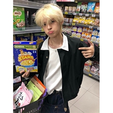 白条纹双面穿夹克外套男翻领简约韩版春秋冬季JK002，男装夹克，星座1116A（原606A-3）