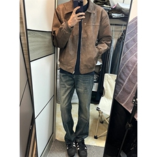 Bcare美式闪电纹牛仔裤男款秋季高街vibe裤子水洗高腰直筒微喇裤，男装夹克，星座1116A（原606A-3）